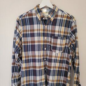 J Crew Men's Button Down Woven Shirt (Medium Slim)